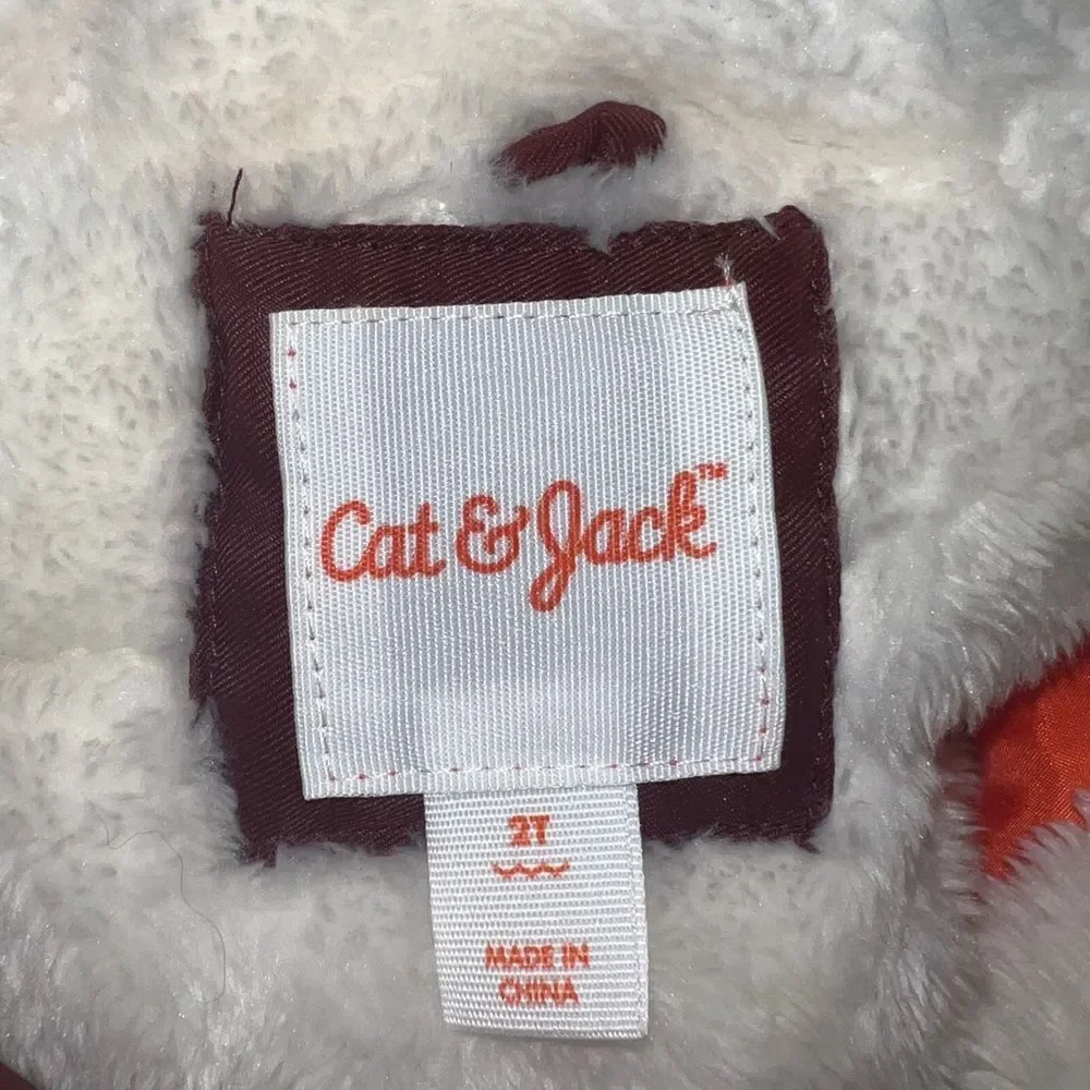Cat & Jack Toddler Boys Red Heavyweight Tech Jacket Hood Lined 2T NWOT